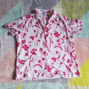 Vintage Alfred Dunner Tropical Pink Shirt